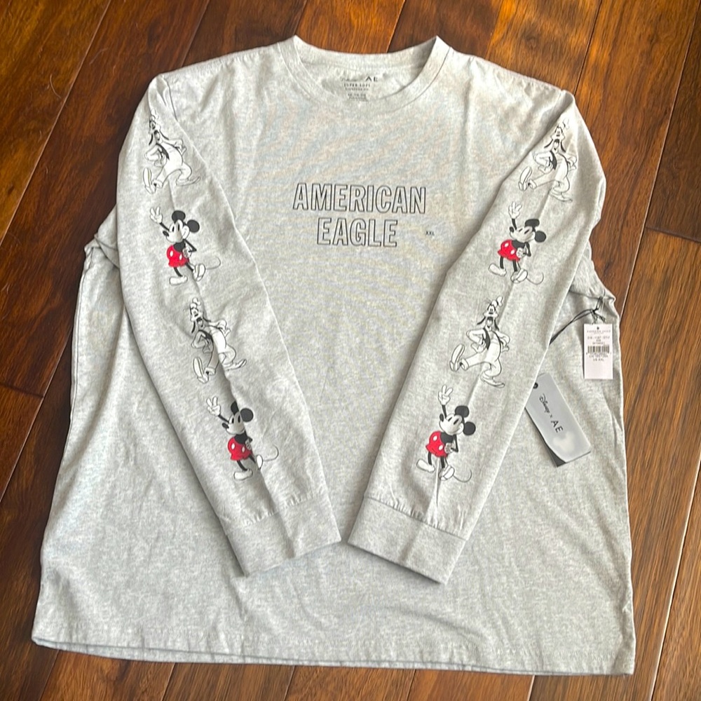 Disney+AE=Fun~2XL Mens SuperSoft Tshirt w/ Mickey & Friends NWT